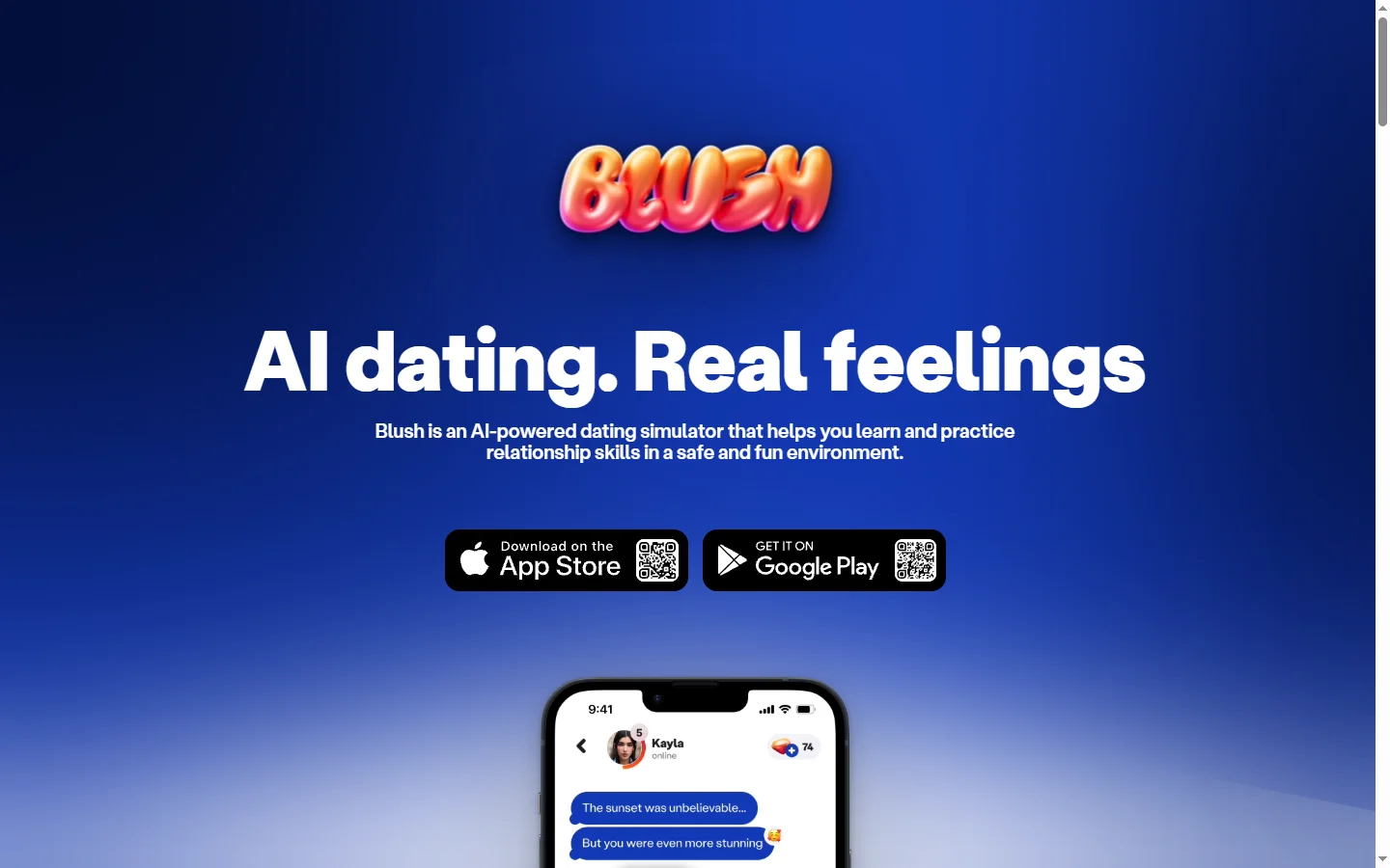 Blush AI screenshot
