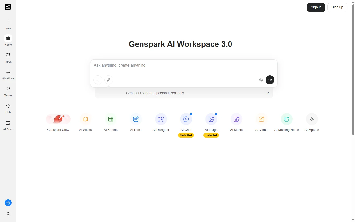 Genspark AI screenshot