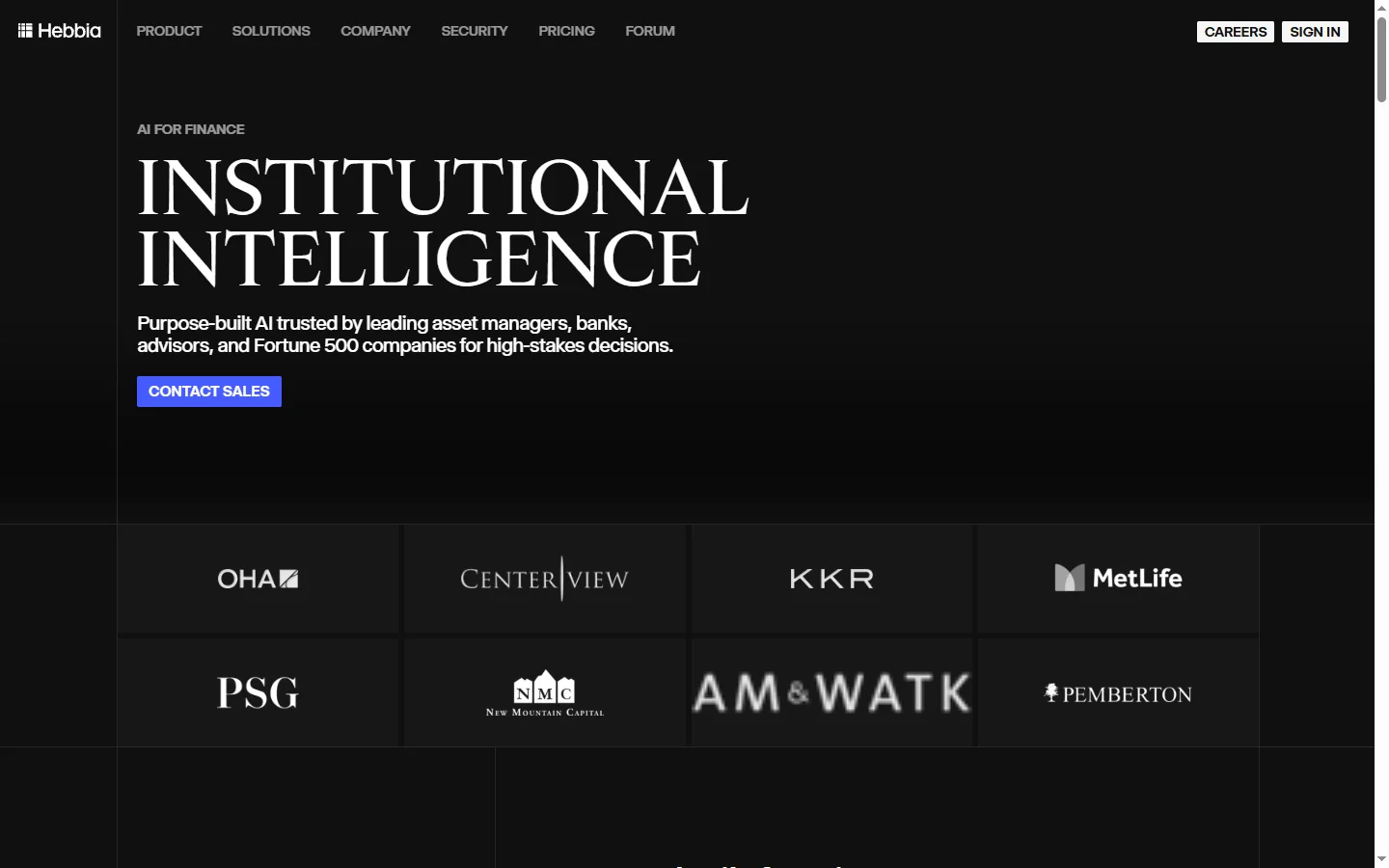 Hebbia AI screenshot