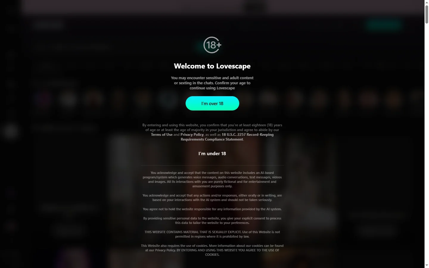 Lovescape AI screenshot