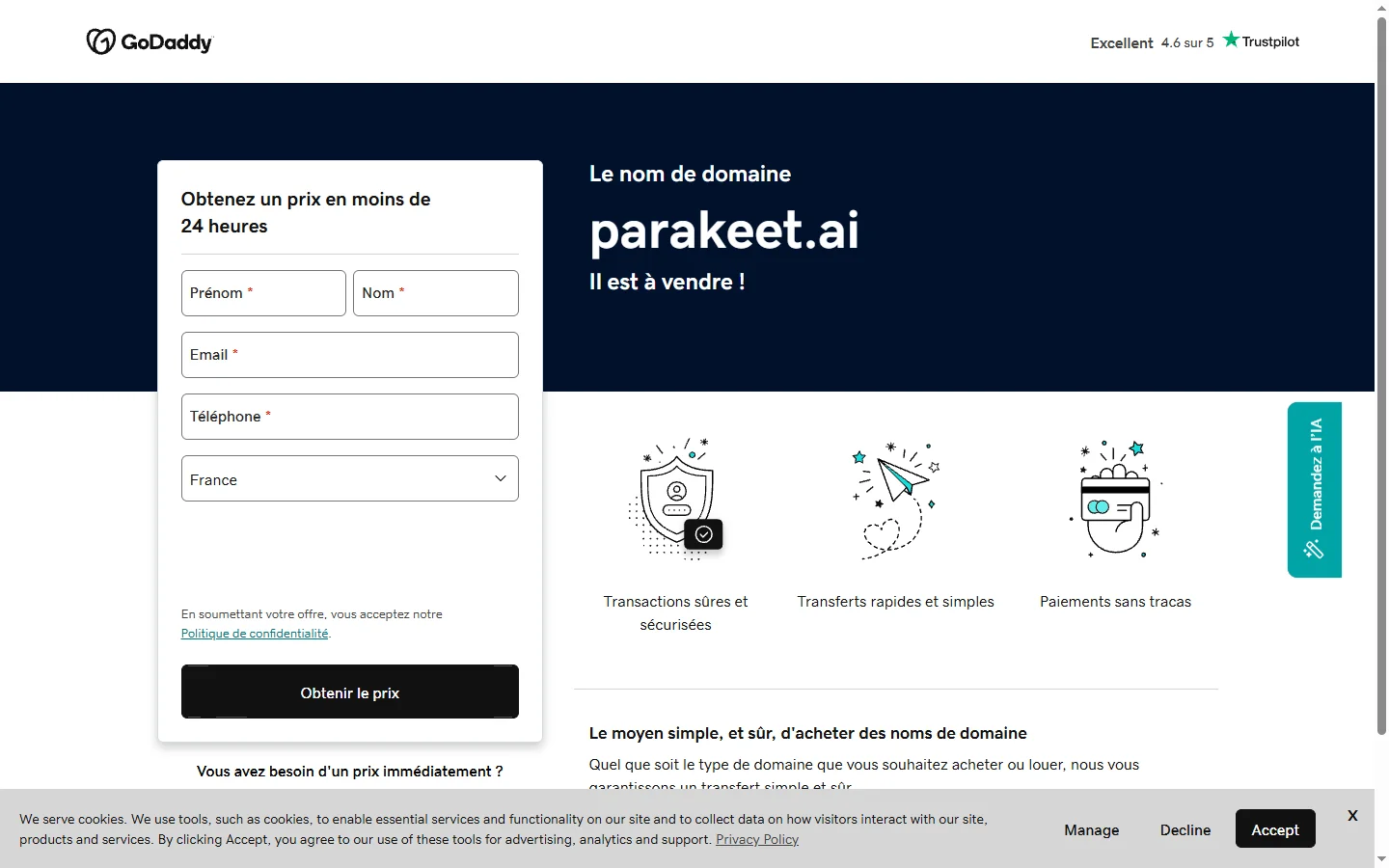 Parakeet AI screenshot