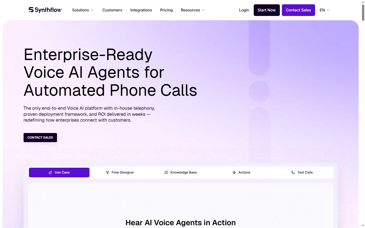 Synthflow AI screenshot