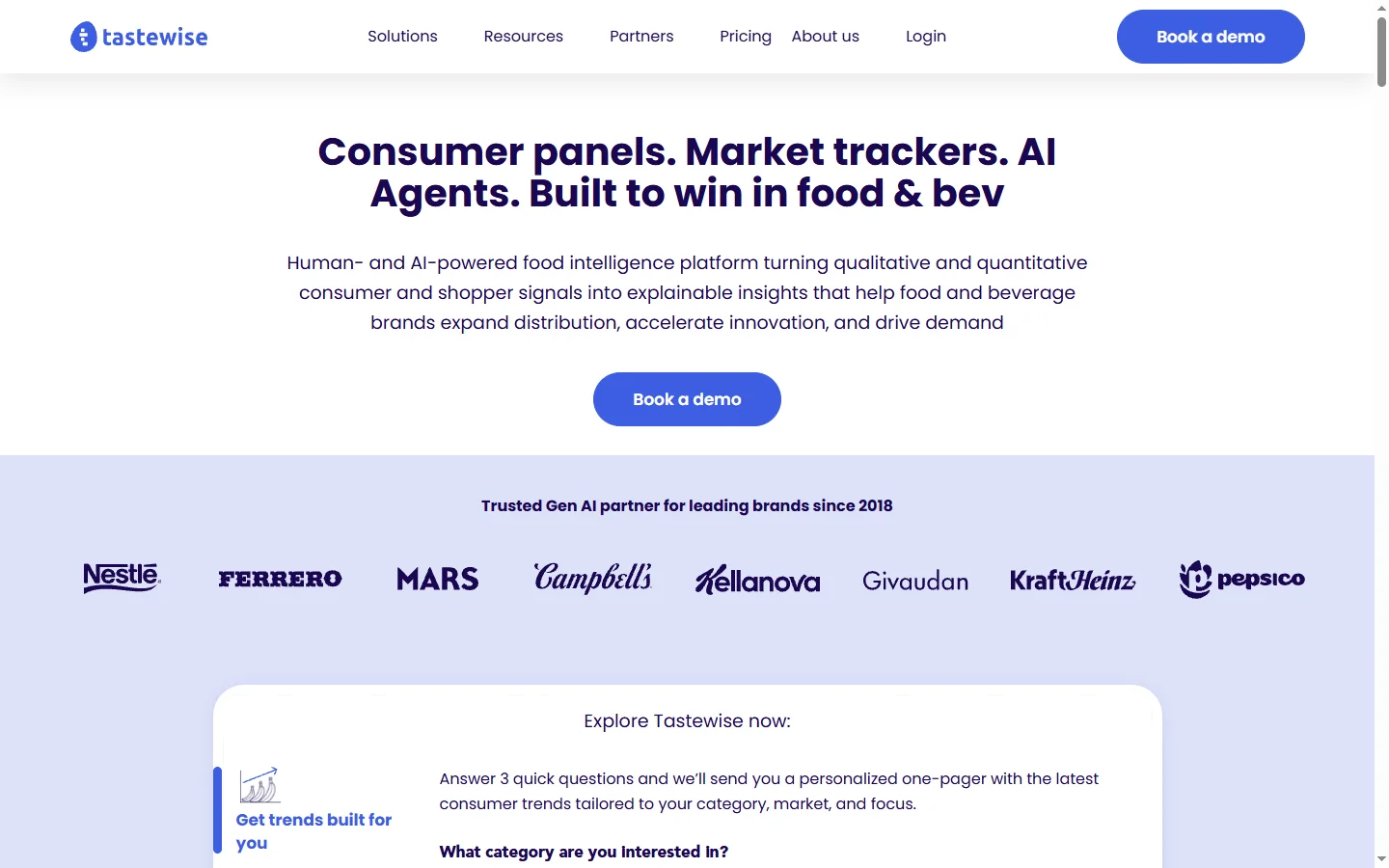 Tastewise AI screenshot