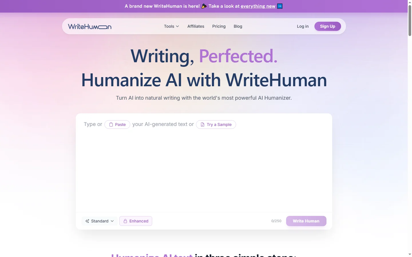 WriteHuman AI screenshot